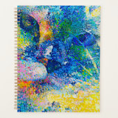 Levendige Abstracte Kat Kunstprint Planner (Voorkant)