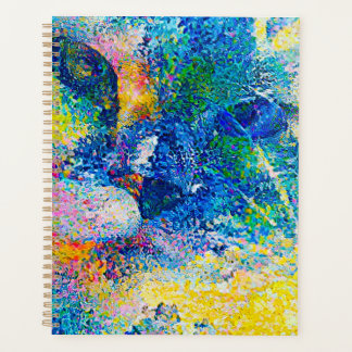 Levendige Abstracte Kat Kunstprint Planner