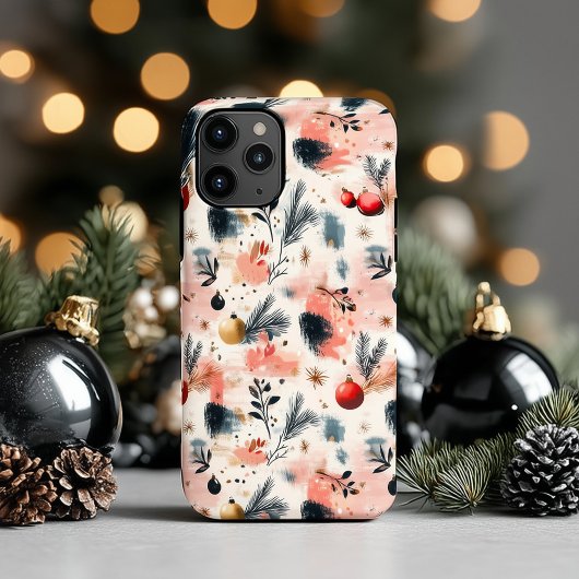 Levendige Abstracte Kerst Botanische Hoes voor Tel