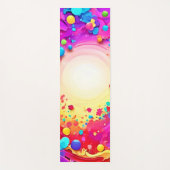 Levendige Abstracte Kleur Explosie Kunst Yogamat (Voorkant)