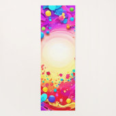 Levendige Abstracte Kleur Explosie Kunst Yogamat (Achterkant)