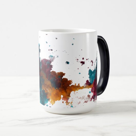Levendige Abstracte kleur Splash Mok (Voorkant rechts)