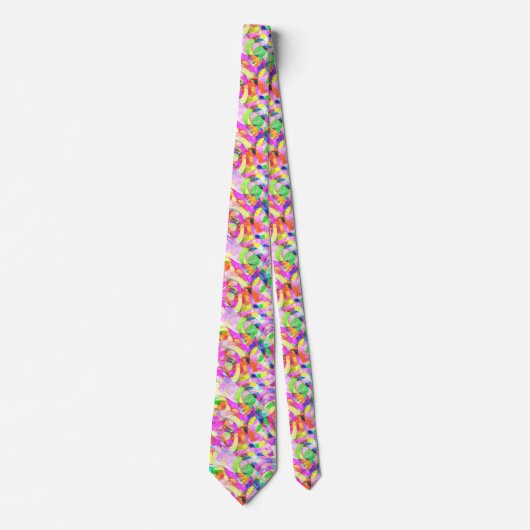 Levendige Abstracte kleur Splash Necktie Stropdas (Voorkant)