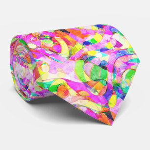 Levendige Abstracte kleur Splash Necktie Stropdas