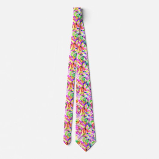 Levendige Abstracte kleur Splash Necktie Stropdas (Achterkant)
