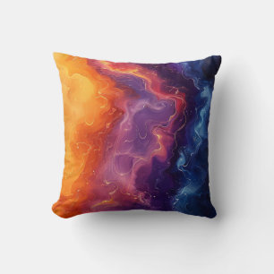 Levendige Abstracte kleur Swirl Sierkussen