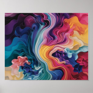 Levendige Abstracte kleuren: laat je creativiteit Poster