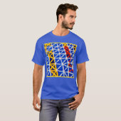 Levendige Abstracte kleuren T-shirt (Voorkant volledig)