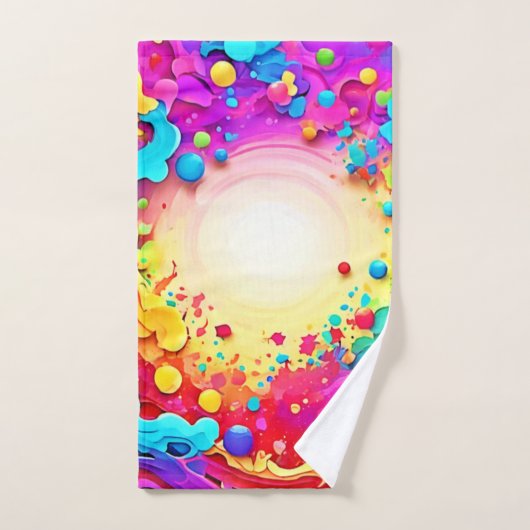 Levendige Abstracte kleurenexplosiekunst Bad Handdoek (Handdoek)