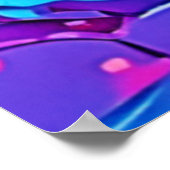 Levendige Abstracte kleurenexplosiekunst Poster (Hoek)