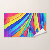 Levendige Abstracte kleurengolfkunst Bad Handdoek (Handdoek)