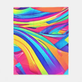 Levendige Abstracte kleurengolfkunst Fleece Deken (Voorkant)