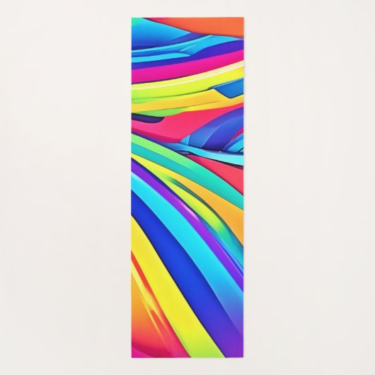 Levendige Abstracte kleurengolfkunst Yogamat (Achterkant)