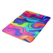 Levendige Abstracte kleurengolven Art Badmat (Gekanteld)