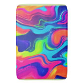 Levendige Abstracte kleurengolven Art Badmat (Voorkant Verticaal)