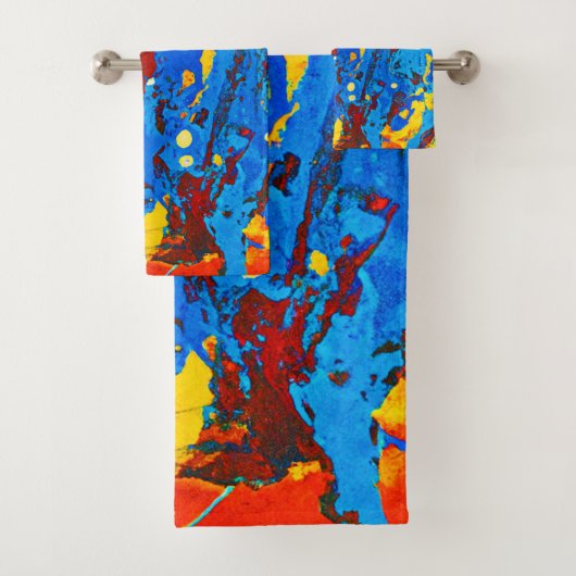 Levendige Abstracte kleurenillustraties Bad Handdoek (Insitu)