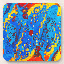 Levendige Abstracte kleurenillustraties Bier Onderzetter