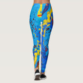 Levendige Abstracte kleurenillustraties Leggings (Achterkant)