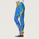 Levendige Abstracte kleurenillustraties Leggings (Links)