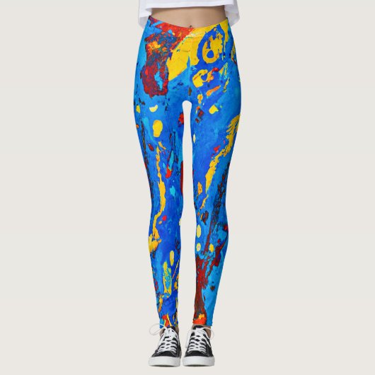 Levendige Abstracte kleurenillustraties Leggings (Voorkant)