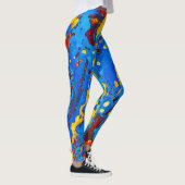Levendige Abstracte kleurenillustraties Leggings (Rechts)