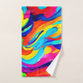 Levendige Abstracte kleurstroom Bad Handdoek (Handdoek)
