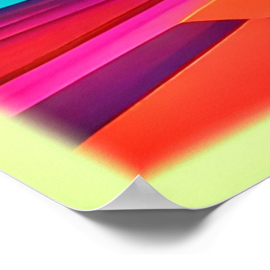 Levendige Abstracte kleuruitbarsting Poster (Hoek)