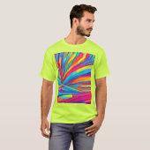 Levendige Abstracte kleuruitbarsting T-shirt (Voorkant volledig)