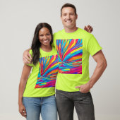 Levendige Abstracte kleuruitbarsting T-shirt (Unisex)