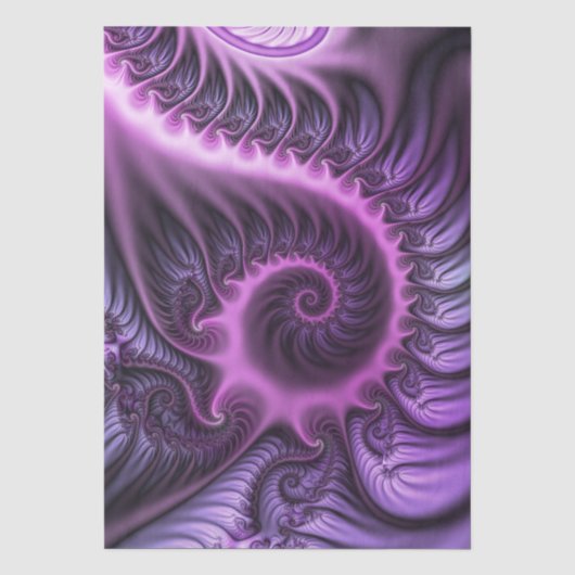 Levendige abstracte koele roze paarse fractale kun tissuepapier (Voorkant)