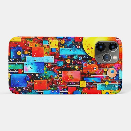 Levendige Abstracte Kosmische Stads Kunst Case-Mate iPhone Case (Achterkant (horizontaal))