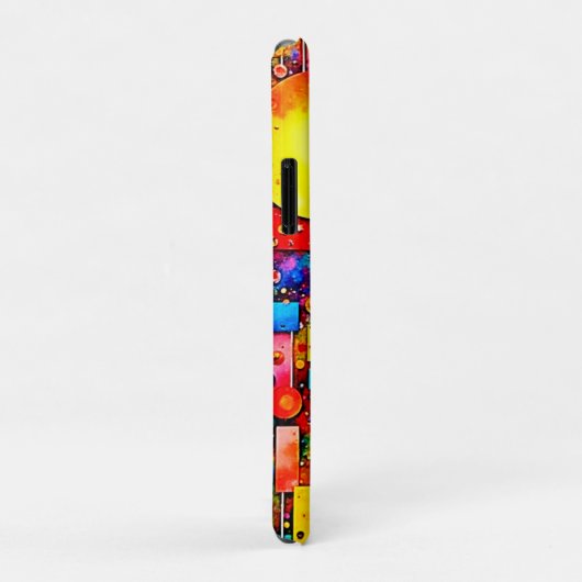 Levendige Abstracte Kosmische Stads Kunst Case-Mate iPhone Case (Achterkant/rechts)