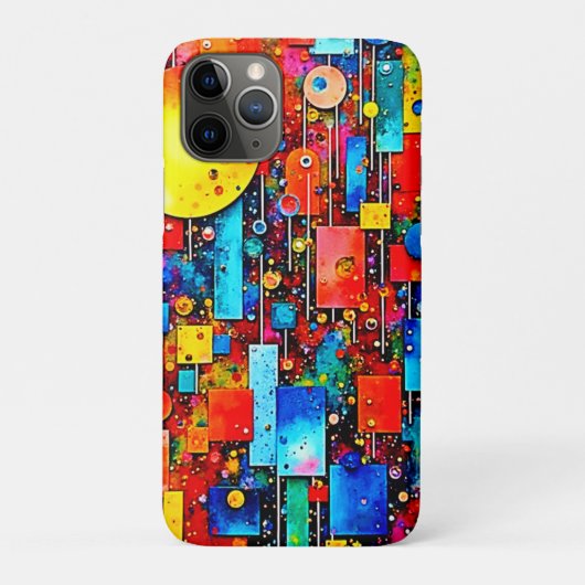 Levendige Abstracte Kosmische Stads Kunst Case-Mate iPhone Case (Achterkant)