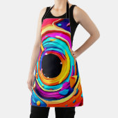 Levendige Abstracte Kosmische Vortex Kunst Schort (Insitu)