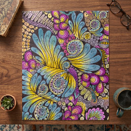 Levendige Abstracte Krabbelwervelingen Kleurrijk P Legpuzzel
