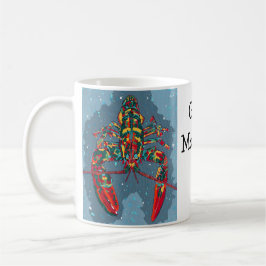 Levendige Abstracte Kreeftmok Koffiemok