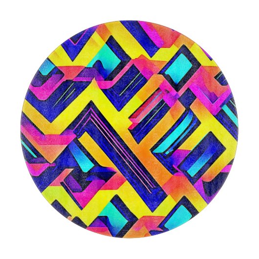 Levendige Abstracte kunst: energie ontketend Snijplank (Voorkant)