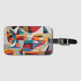 Levendige Abstracte kunst - expressief en kleurrij Bagagelabel
