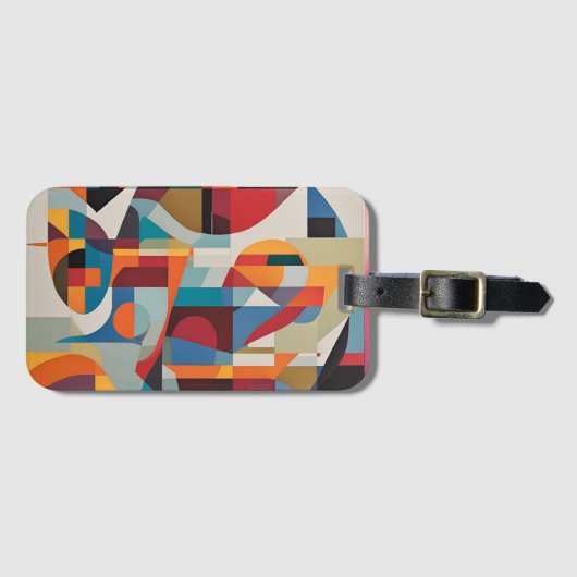 Levendige Abstracte kunst - expressief en kleurrij Bagagelabel (Voorkant (horizontaal))