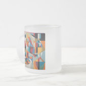 Levendige Abstracte kunst - kleurrijk ontwerp Matglas Koffiemok (Voorkant links)