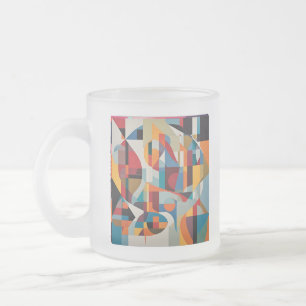 Levendige Abstracte kunst - kleurrijk ontwerp Matglas Koffiemok