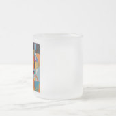 Levendige Abstracte kunst - kleurrijk ontwerp Matglas Koffiemok (Center)