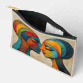 Levendige Abstracte kunst Paar Portret Etui (Open)