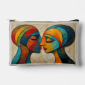 Levendige Abstracte kunst Paar Portret Etui (Voorkant)