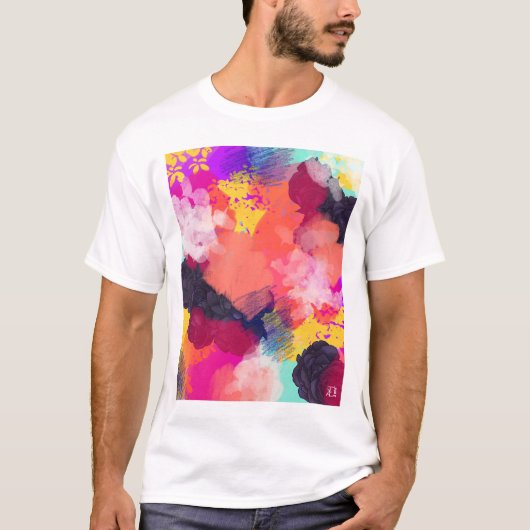 Levendige Abstracte Kunst T-shirt (Voorkant)