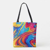 Levendige Abstracte kunst Tote Bag (Achterkant)