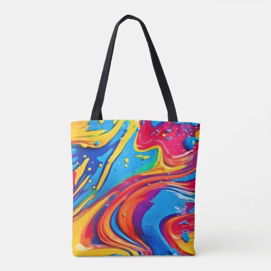 Levendige Abstracte kunst Tote Bag (Achterkant)