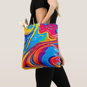 Levendige Abstracte kunst Tote Bag