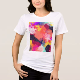 Levendige Abstracte Kunst Tri-Blend Shirt
