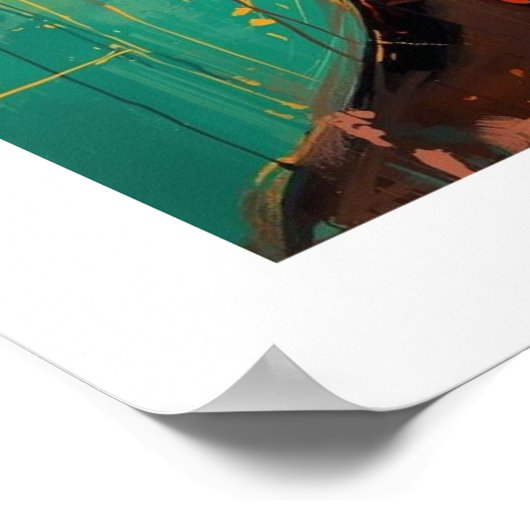 Levendige Abstracte Kunstprint Poster (Hoek)
